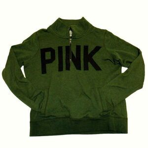 Victoria Secrets PINK hunter green sweatshirt